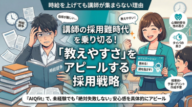 講師の採用難時代を乗り切る！「教えやすさ」をアピールする採用戦略