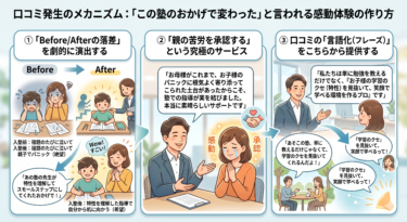 口コミ発生のメカニズム：「この塾のおかげで変わった」と言われる感動体験の作り方
