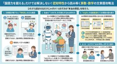 文章題が苦手なのは「読解力」のせいだけじゃない？特性別の原因分析