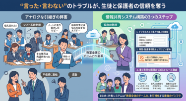 講師間の引継ぎ漏れをなくす、生徒情報の共有システム構築