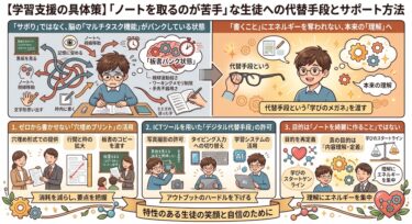 ノートを取るのが苦手な生徒への代替手段とサポート方法