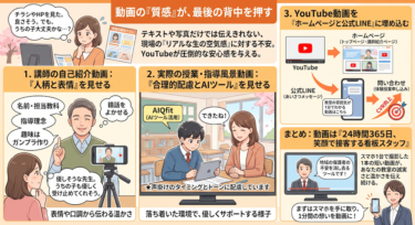 YouTube活用：授業風景や講師紹介動画で安心感を伝える