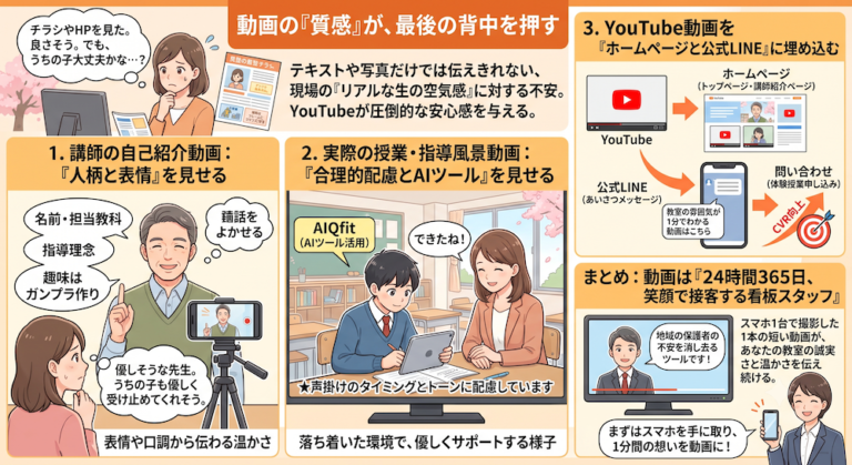 塾での「合理的配慮」を手軽に実現する次世代AI教材『AIQfit（アイキューフィット）』。LD、ADHD、自閉症スペクトラムといった発達障害や勉強が苦手な生徒一人ひとりの特性に合わせ、問題数や宿題、保護者コメントをAIが自動生成。講師の負担を減らし、他塾との差別化を図ります。中学校区1塾限定で受付中。