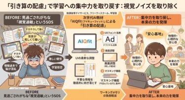 「文字が読みにくい」視覚過敏のSOSを見逃さない！AIQfitのUI調整が叶える安心基地づくり